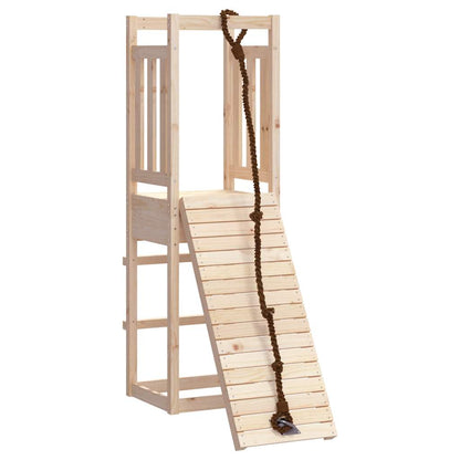Spielturm mit Kletterwand aus imprägniertem Kiefernholz und Massivholz Douglasie