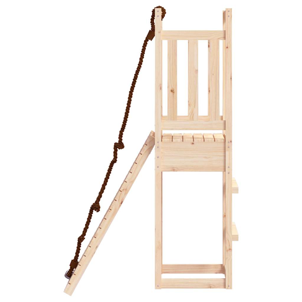 Spielturm mit Kletterwand aus imprägniertem Kiefernholz und Massivholz Douglasie
