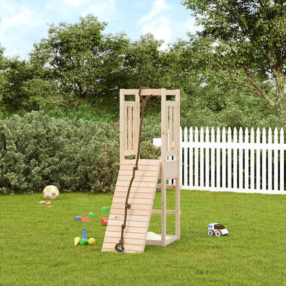 Spielturm mit Kletterwand aus imprägniertem Kiefernholz und Massivholz Douglasie