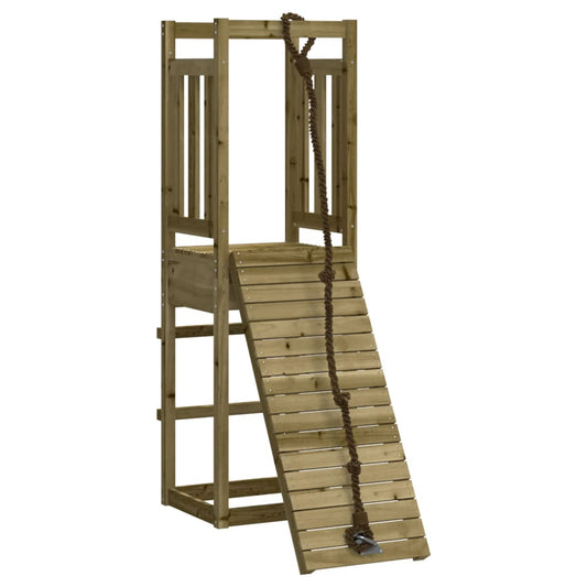 Spielturm mit Kletterwand aus imprägniertem Kiefernholz und Massivholz Douglasie