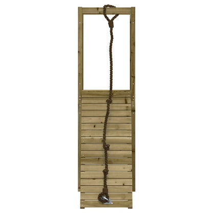 Spielturm mit Kletterwand aus imprägniertem Kiefernholz und Massivholz Douglasie
