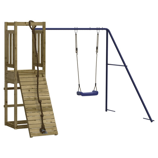 Spielturm aus imprägniertem Kiefernholz und massivem Douglasien- und Kiefernholz