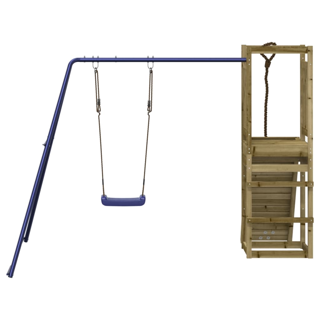 Spielturm aus imprägniertem Kiefernholz und massivem Douglasien- und Kiefernholz