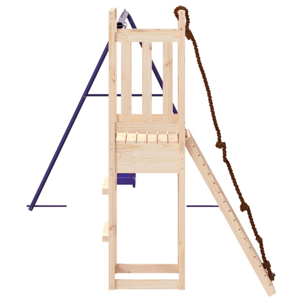 Spielturm aus imprägniertem Kiefernholz und massivem Douglasien- und Kiefernholz