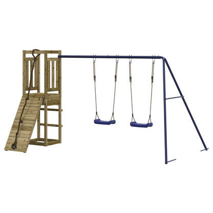 Spielturm aus imprägniertem Kiefernholz und massivem Douglasien- und Kiefernholz