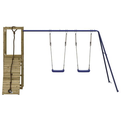 Spielturm aus imprägniertem Kiefernholz und massivem Douglasien- und Kiefernholz