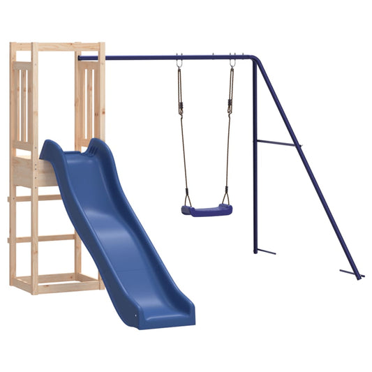 Spielturm aus imprägniertem Kiefernholz und massivem Douglasien- und Kiefernholz