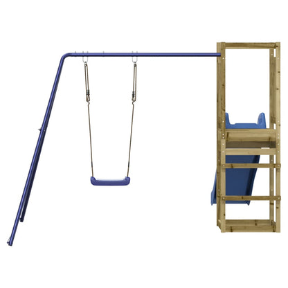 Spielturm aus imprägniertem Kiefernholz und massivem Douglasien- und Kiefernholz