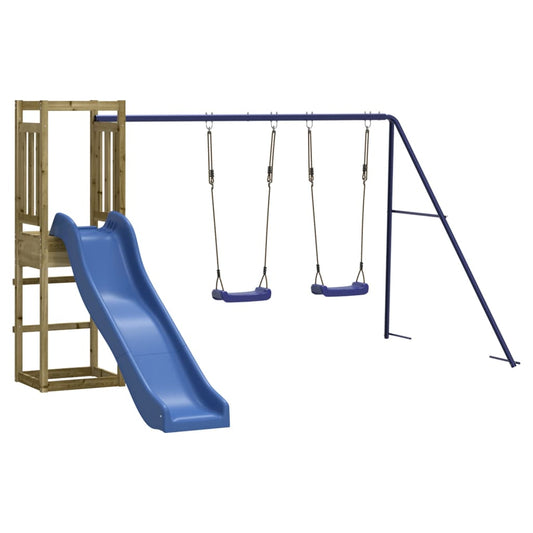 Spielturm aus imprägniertem Kiefernholz und massivem Douglasien- und Kiefernholz