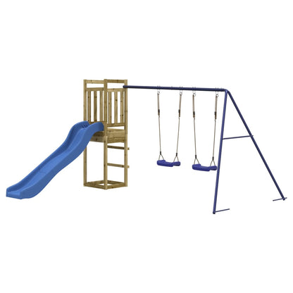 Spielturm aus imprägniertem Kiefernholz und massivem Douglasien- und Kiefernholz