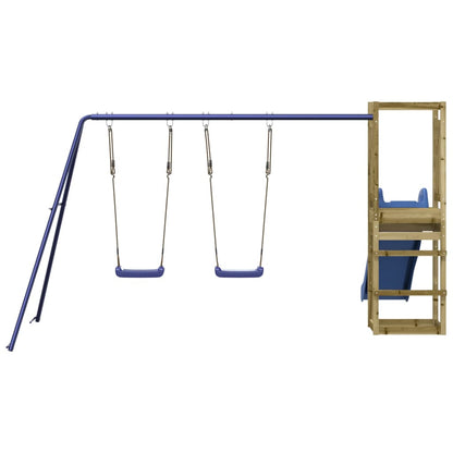Spielturm aus imprägniertem Kiefernholz und massivem Douglasien- und Kiefernholz