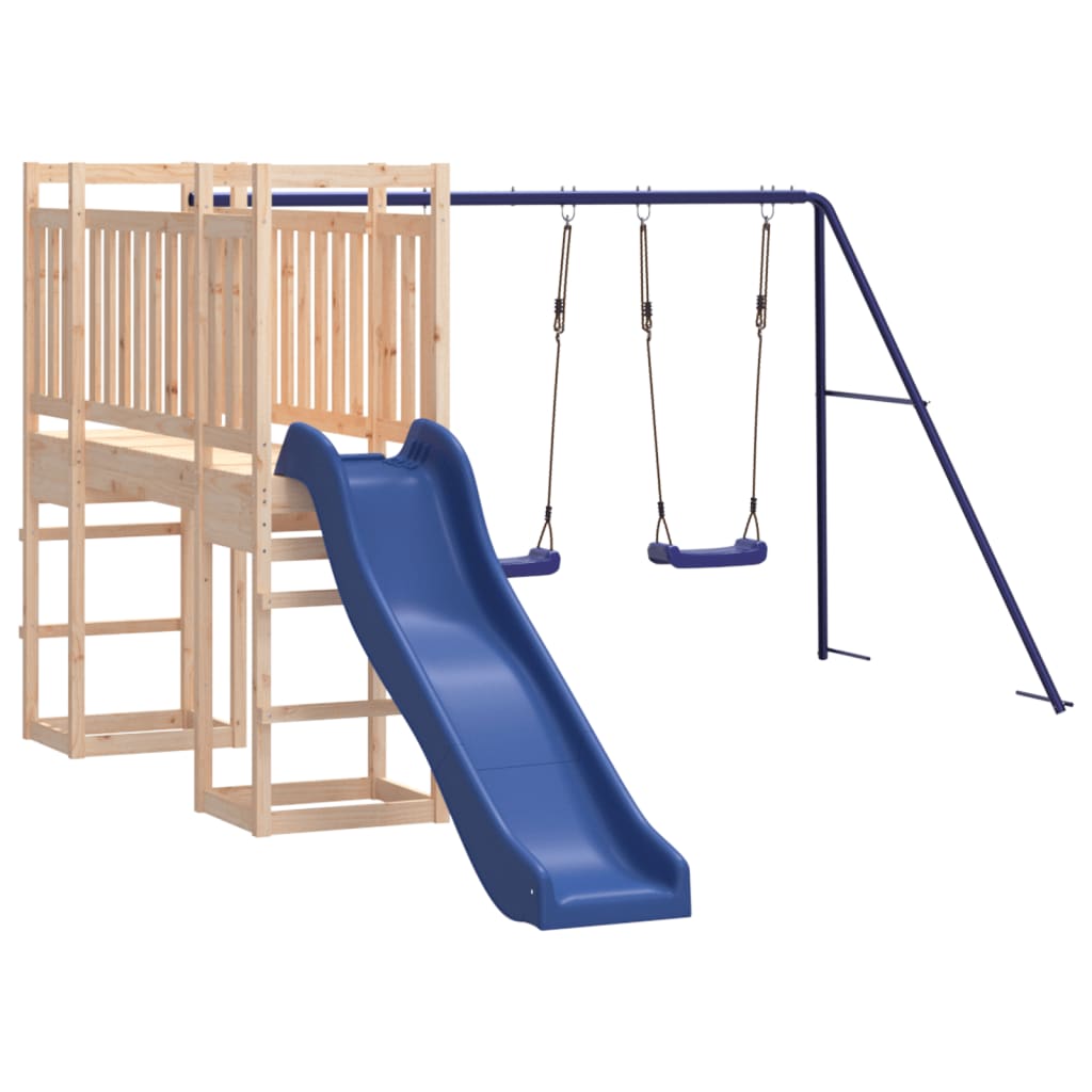Spielturm aus imprägniertem Kiefernholz und massivem Douglasien- und Kiefernholz