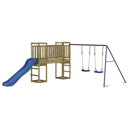Spielturm aus imprägniertem Kiefernholz und massivem Douglasien- und Kiefernholz