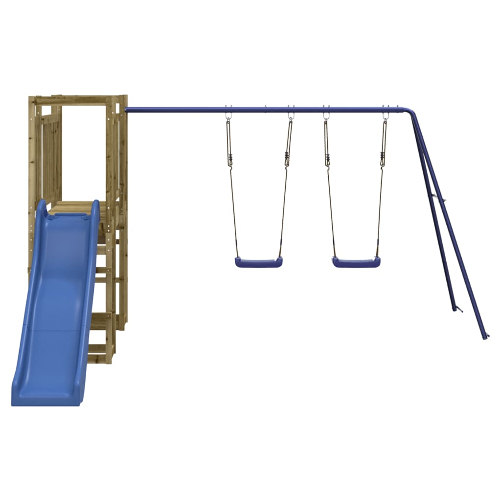 Spielturm aus imprägniertem Kiefernholz und massivem Douglasien- und Kiefernholz