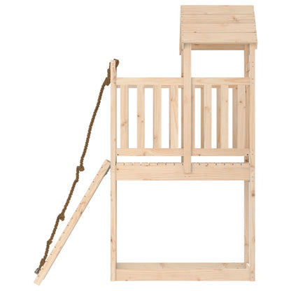 Spielturm mit Kletterwand aus imprägniertem Kiefernholz und Massivholz Douglasie
