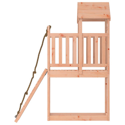 Spielturm mit Kletterwand aus imprägniertem Kiefernholz und Massivholz Douglasie