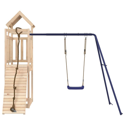 Spielturm aus imprägniertem Kiefernholz und massivem Douglasien- und Kiefernholz