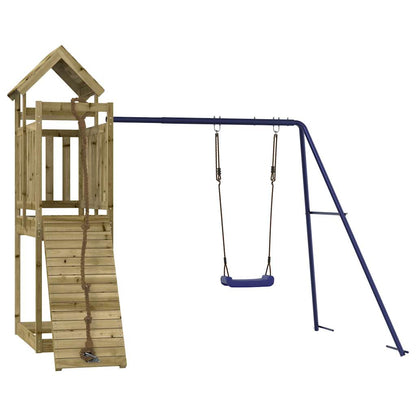 Spielturm aus imprägniertem Kiefernholz und massivem Douglasien- und Kiefernholz
