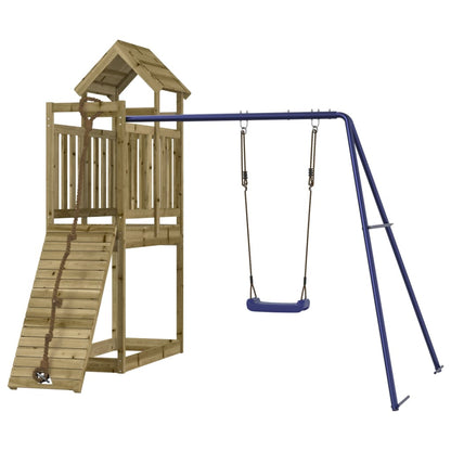 Spielturm aus imprägniertem Kiefernholz und massivem Douglasien- und Kiefernholz