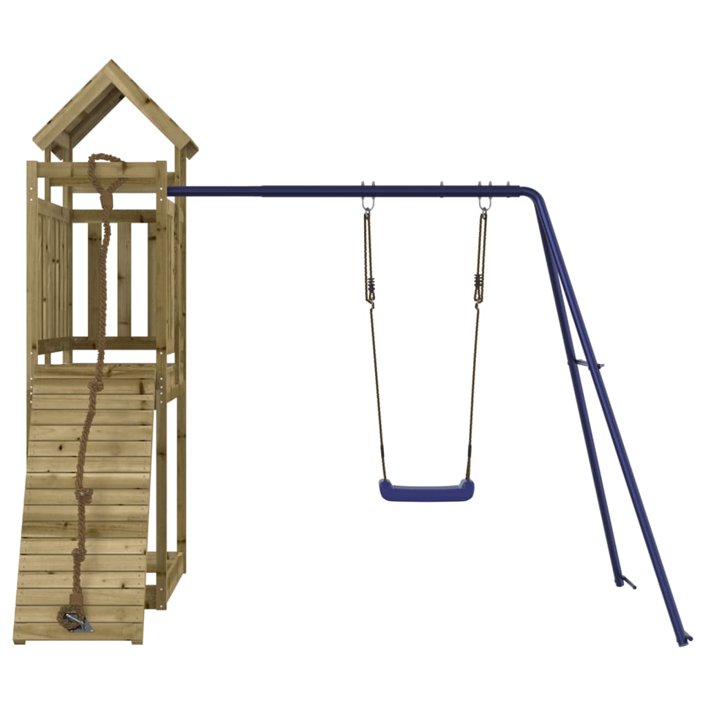 Spielturm aus imprägniertem Kiefernholz und massivem Douglasien- und Kiefernholz