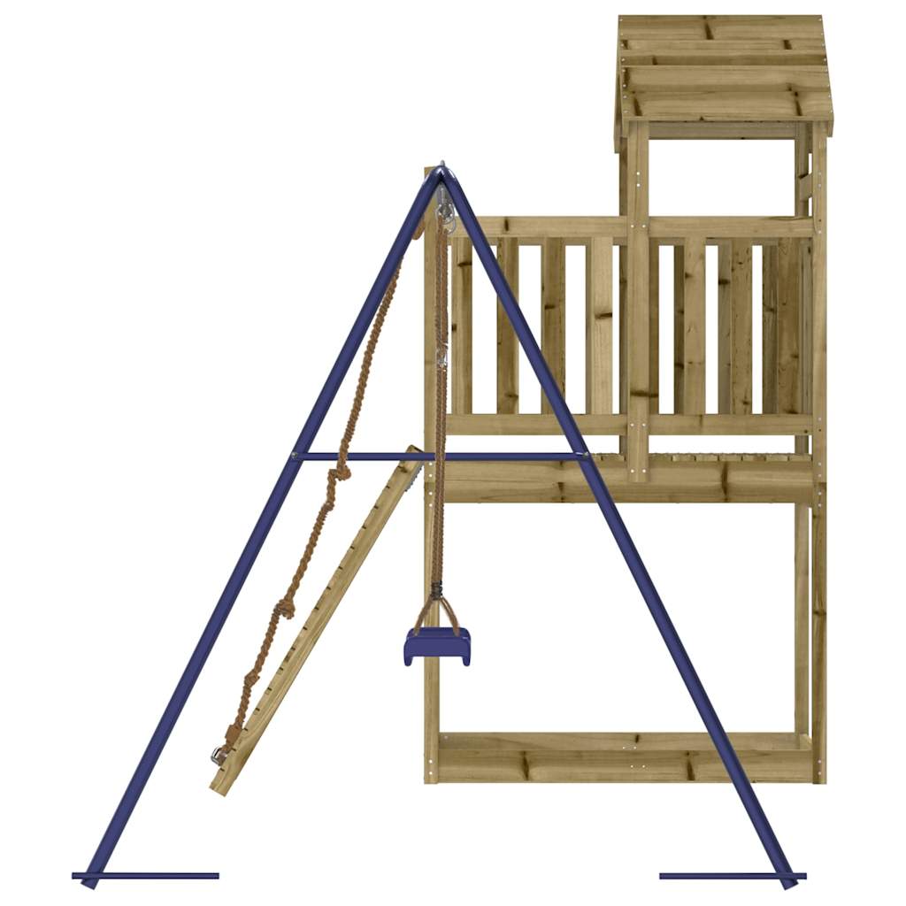 Spielturm aus imprägniertem Kiefernholz und massivem Douglasien- und Kiefernholz