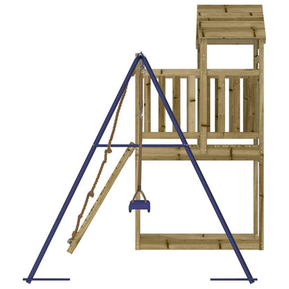 Spielturm aus imprägniertem Kiefernholz und massivem Douglasien- und Kiefernholz