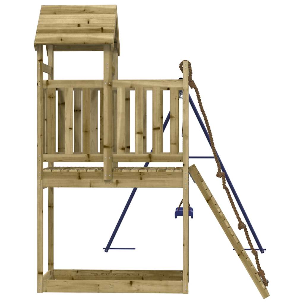 Spielturm aus imprägniertem Kiefernholz und massivem Douglasien- und Kiefernholz