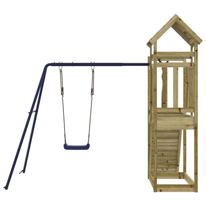 Spielturm aus imprägniertem Kiefernholz und massivem Douglasien- und Kiefernholz