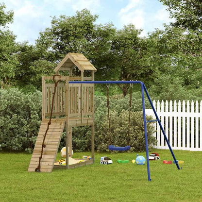 Spielturm aus imprägniertem Kiefernholz und massivem Douglasien- und Kiefernholz