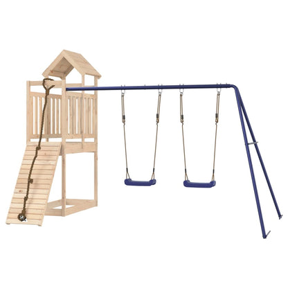 Spielturm aus imprägniertem Kiefernholz und massivem Douglasien- und Kiefernholz