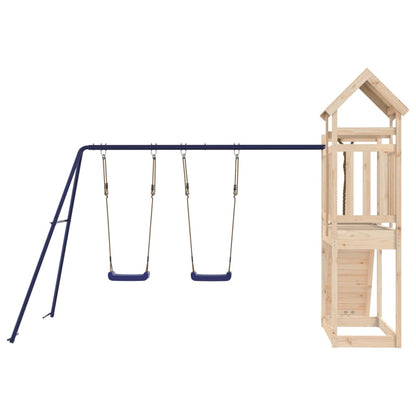 Spielturm aus imprägniertem Kiefernholz und massivem Douglasien- und Kiefernholz