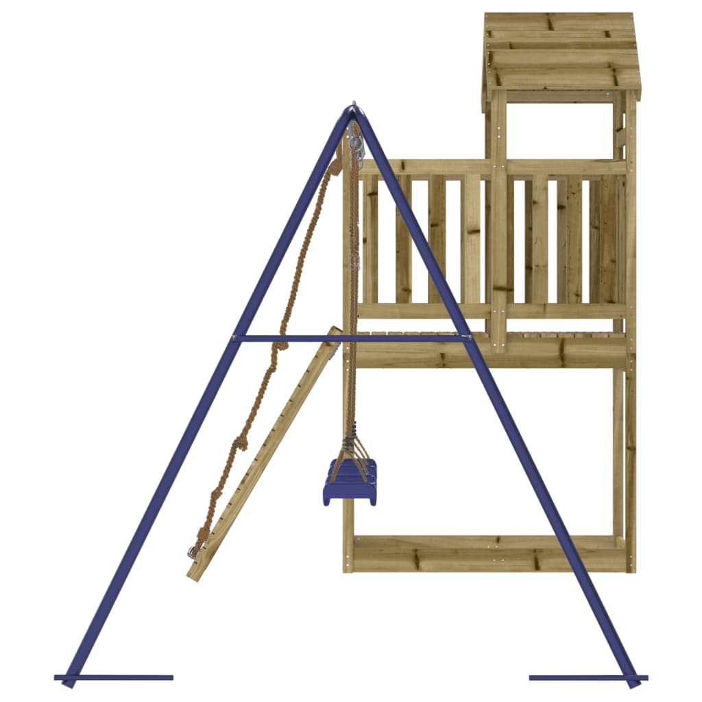 Spielturm aus imprägniertem Kiefernholz und massivem Douglasien- und Kiefernholz