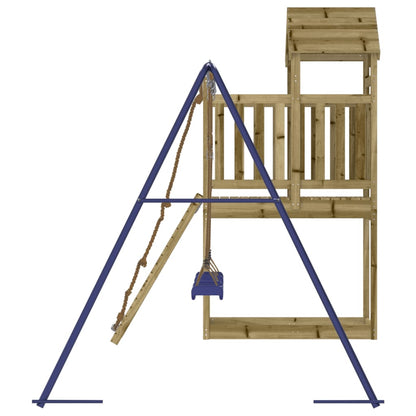 Spielturm aus imprägniertem Kiefernholz und massivem Douglasien- und Kiefernholz