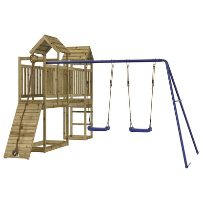Spielturm aus imprägniertem Kiefernholz und massivem Douglasien- und Kiefernholz