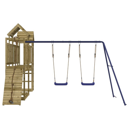 Spielturm aus imprägniertem Kiefernholz und massivem Douglasien- und Kiefernholz