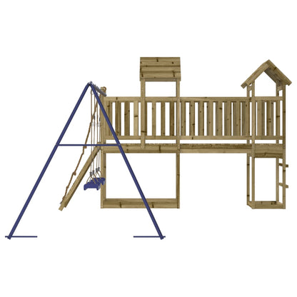 Spielturm aus imprägniertem Kiefernholz und massivem Douglasien- und Kiefernholz