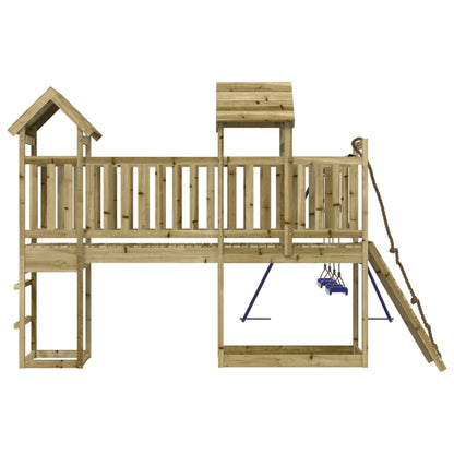 Spielturm aus imprägniertem Kiefernholz und massivem Douglasien- und Kiefernholz