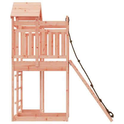 Spielturm mit Kletterwand aus imprägniertem Kiefernholz und Massivholz Douglasie
