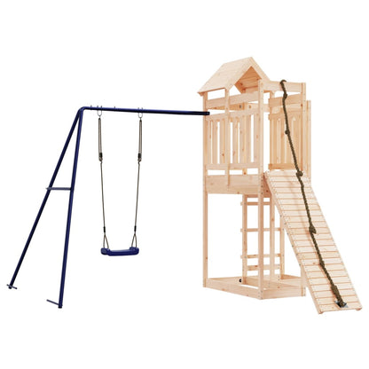 Spielturm aus imprägniertem Kiefernholz und massivem Douglasien- und Kiefernholz
