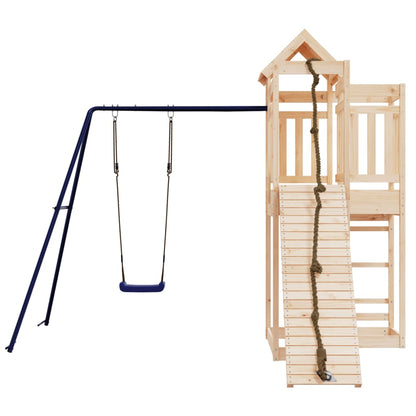 Spielturm aus imprägniertem Kiefernholz und massivem Douglasien- und Kiefernholz