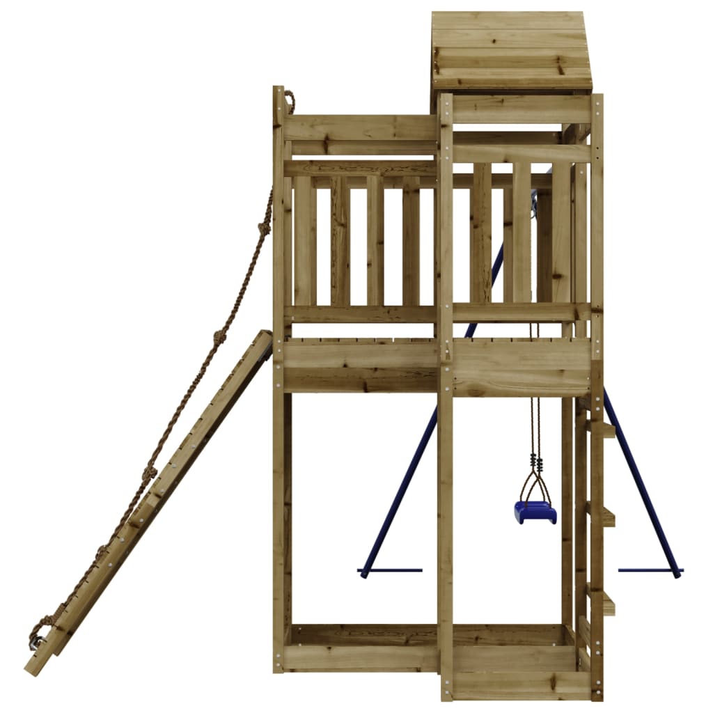 Spielturm aus imprägniertem Kiefernholz und massivem Douglasien- und Kiefernholz