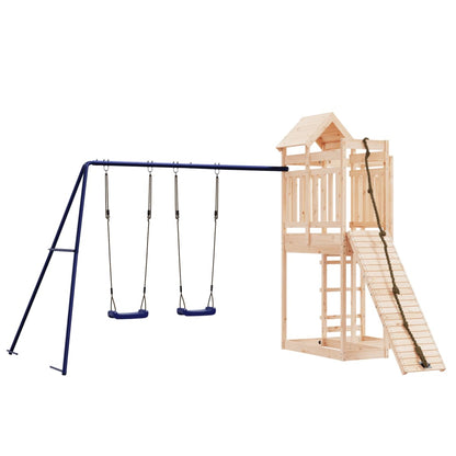 Spielturm aus imprägniertem Kiefernholz und massivem Douglasien- und Kiefernholz