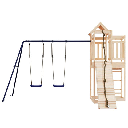Spielturm aus imprägniertem Kiefernholz und massivem Douglasien- und Kiefernholz