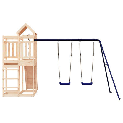 Spielturm aus imprägniertem Kiefernholz und massivem Douglasien- und Kiefernholz