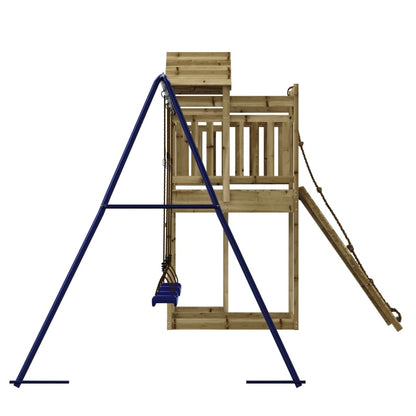 Spielturm aus imprägniertem Kiefernholz und massivem Douglasien- und Kiefernholz