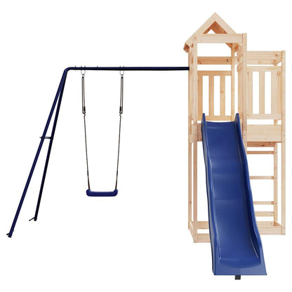 Spielturm aus imprägniertem Kiefernholz und massivem Douglasien- und Kiefernholz