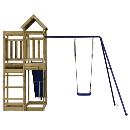 Spielturm aus imprägniertem Kiefernholz und massivem Douglasien- und Kiefernholz
