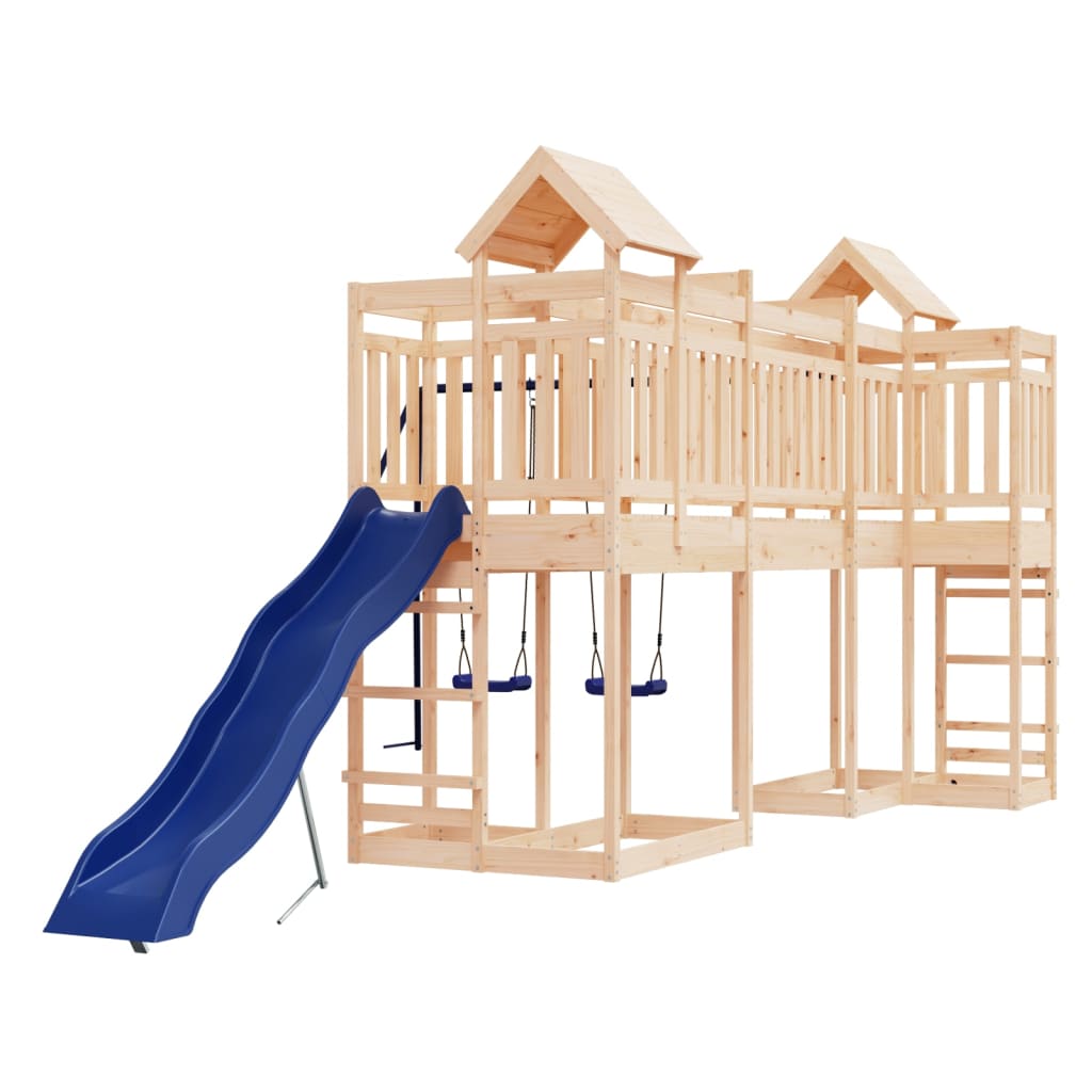 Spielturm aus imprägniertem Kiefernholz und massivem Douglasien- und Kiefernholz