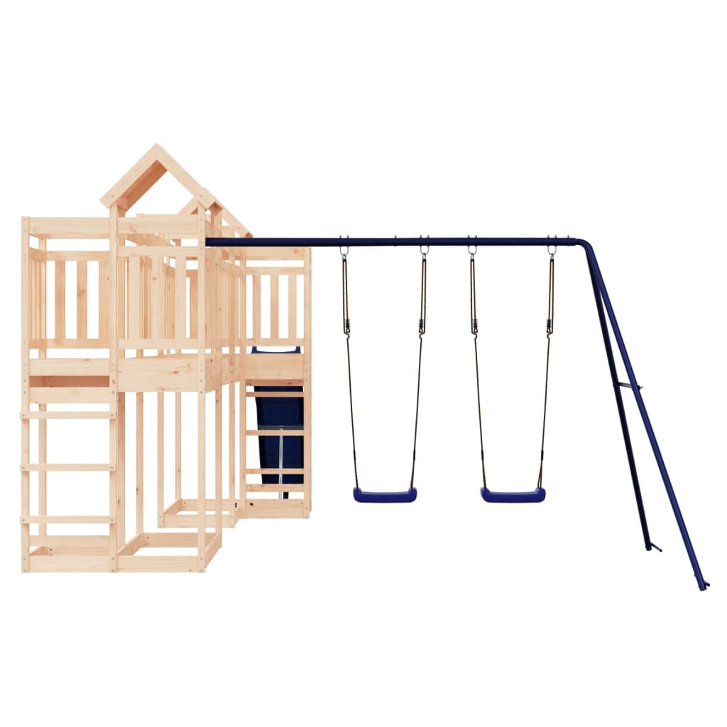 Spielturm aus imprägniertem Kiefernholz und massivem Douglasien- und Kiefernholz