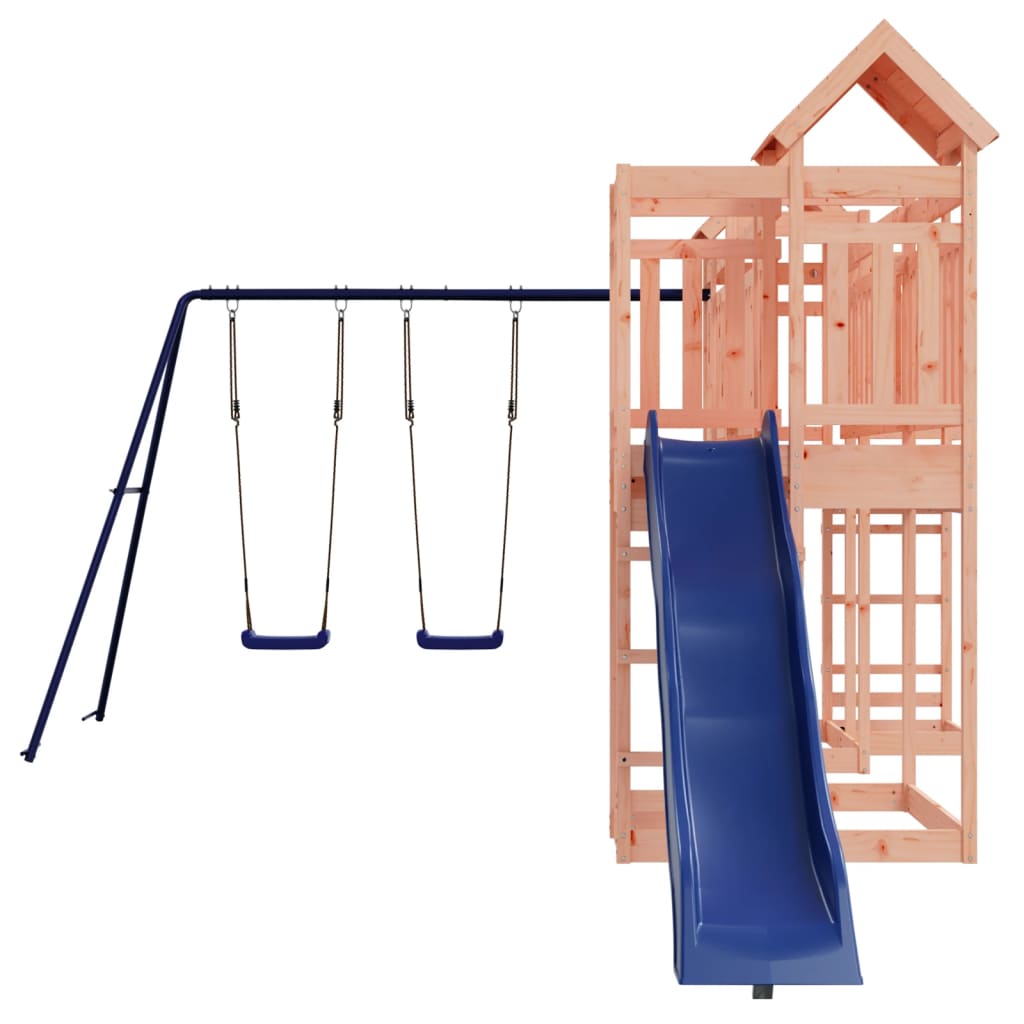 Spielturm aus imprägniertem Kiefernholz und massivem Douglasien- und Kiefernholz